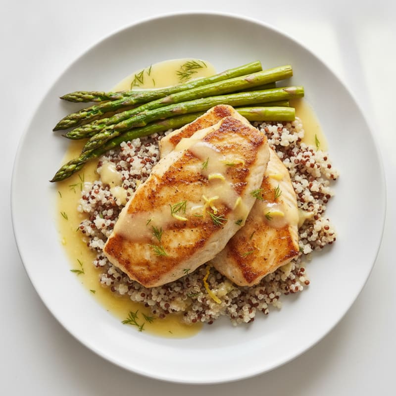 Pan-Seared Tilapia with Lemon-Dill Sauce