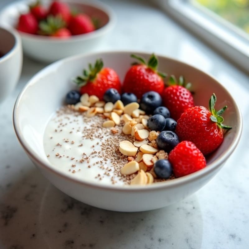 Creamy Coconut Yoghurt Bowl with Fresh Berries