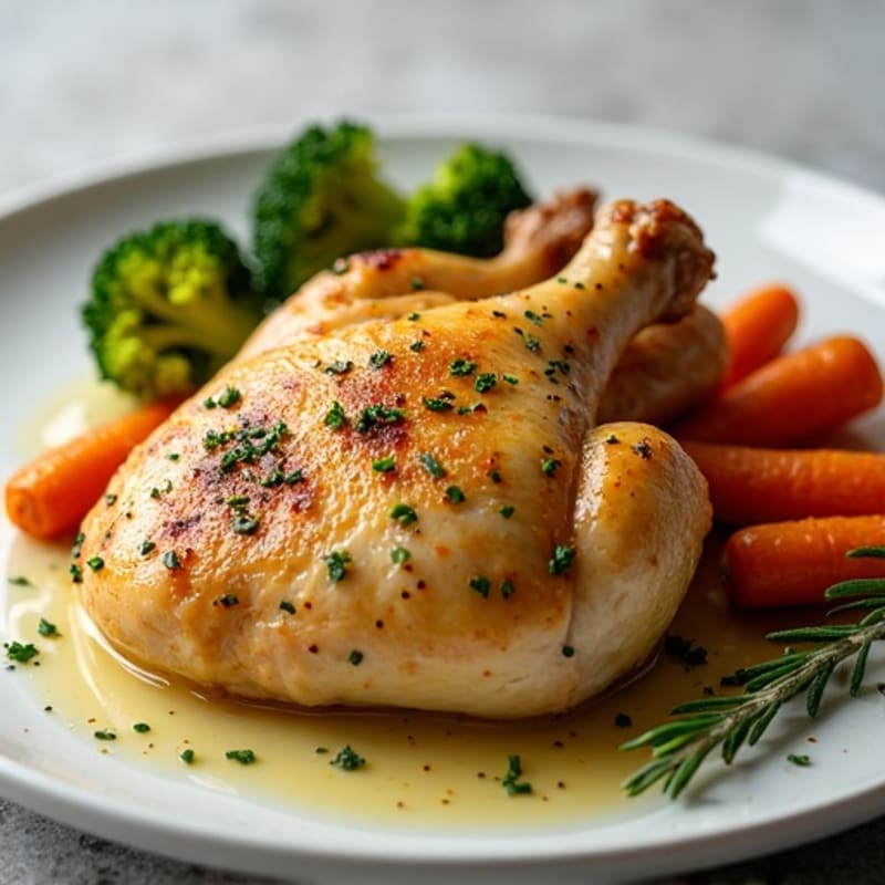 Lemon Herb Roasted Chicken with Crispy Roasted Vegetables