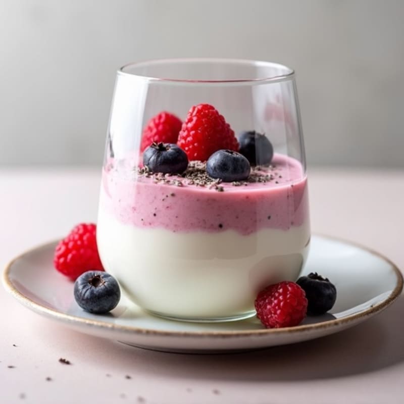 Greek Yogurt Protein Mousse with Mixed Berries