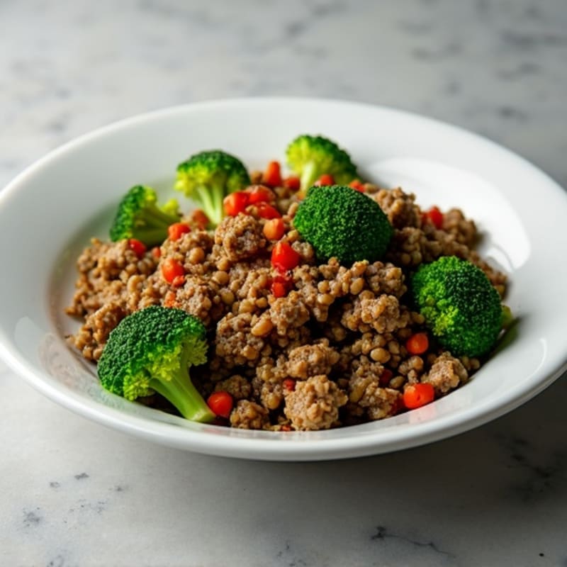Lean Ground Beef and Crispy Broccoli Stir-Fry