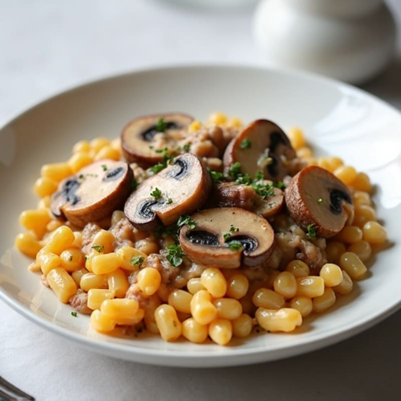 Creamy Greek Yogurt Beef Stroganoff with Whole Wheat Pasta
