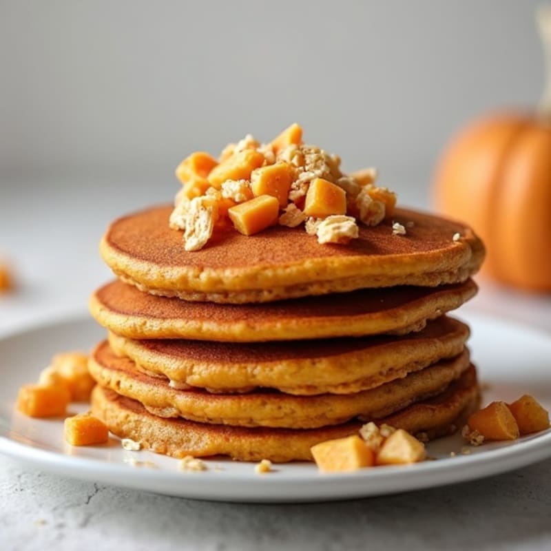 Fluffy Pumpkin Spice Protein Pancakes