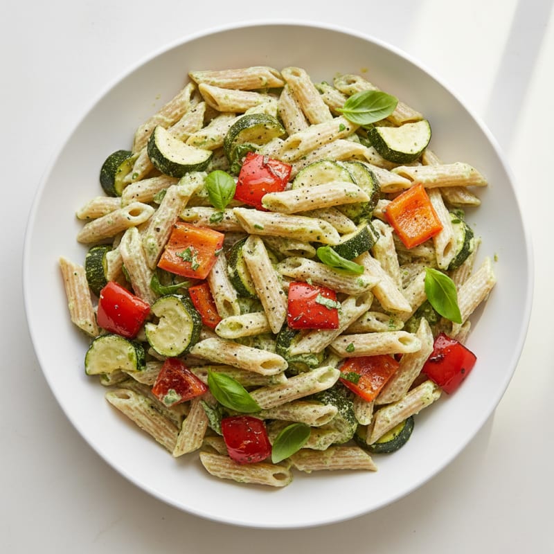 Creamy Yogurt and Herb Pasta Salad with Roasted Vegetables
