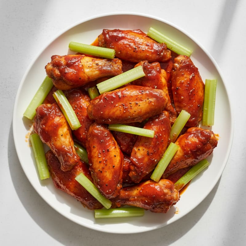 Spicy BBQ Glazed Chicken Wings