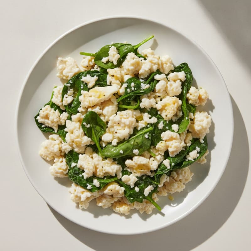 Egg White Spinach Scramble