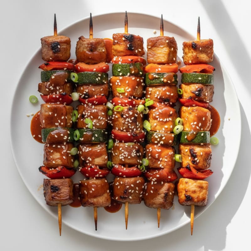 Spicy Gochujang Pork Skewers