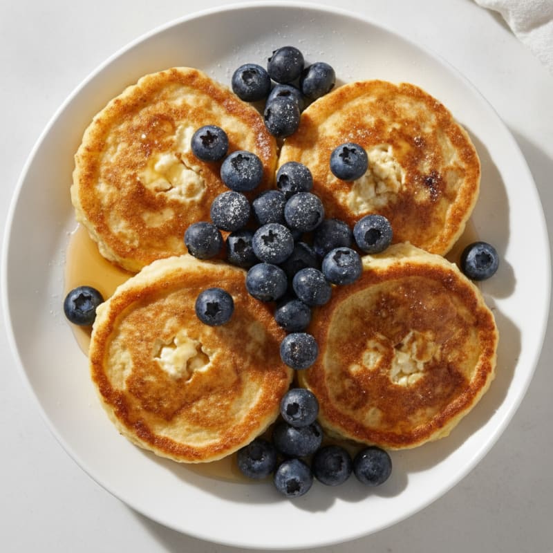 Fluffy Cottage Cheese Pancakes
