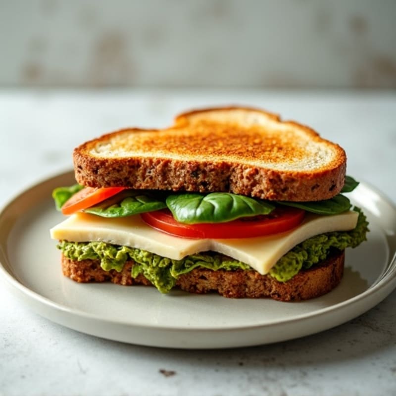 Crispy Pressed Turkey Pesto Sandwich