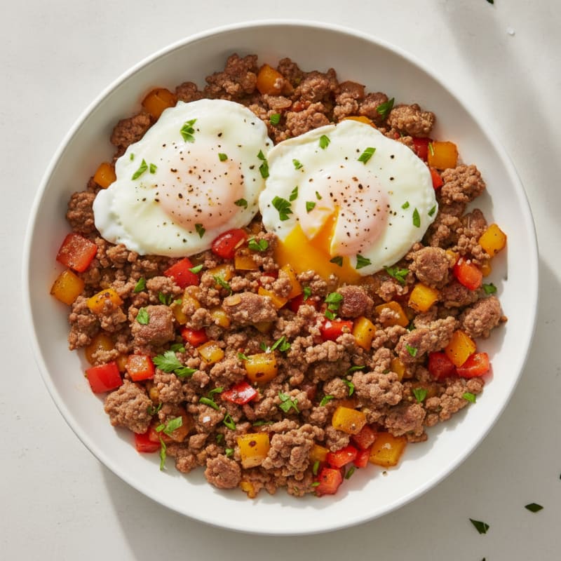 Savory Beef and Egg Hash