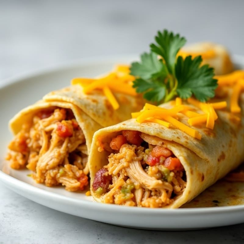 Salsa Verde Shredded Chicken Enchiladas