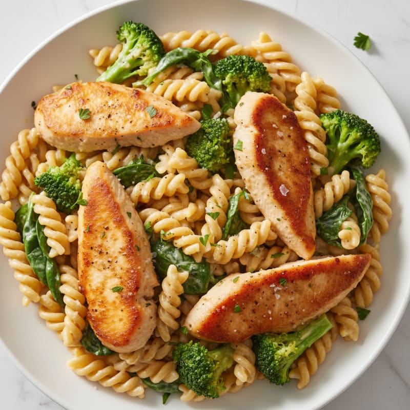 Garlic Parmesan Chicken Alfredo Pasta
