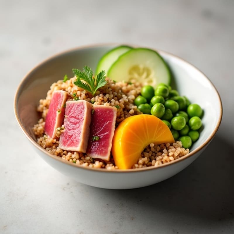 Fresh Ahi Tuna Poke Bowl with Mango