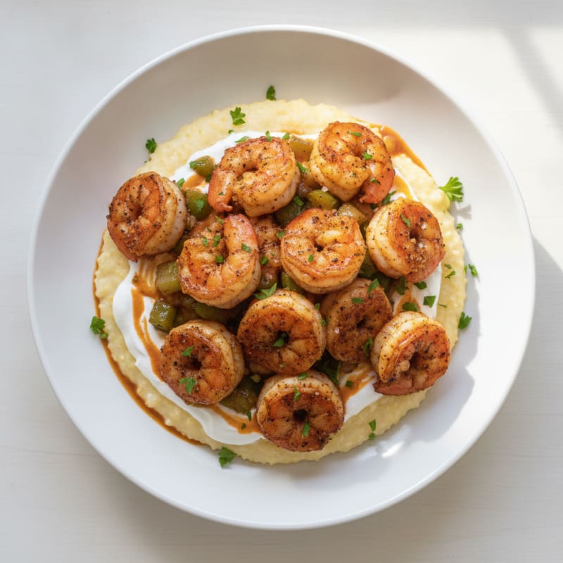Cajun Shrimp and Creamy Grits