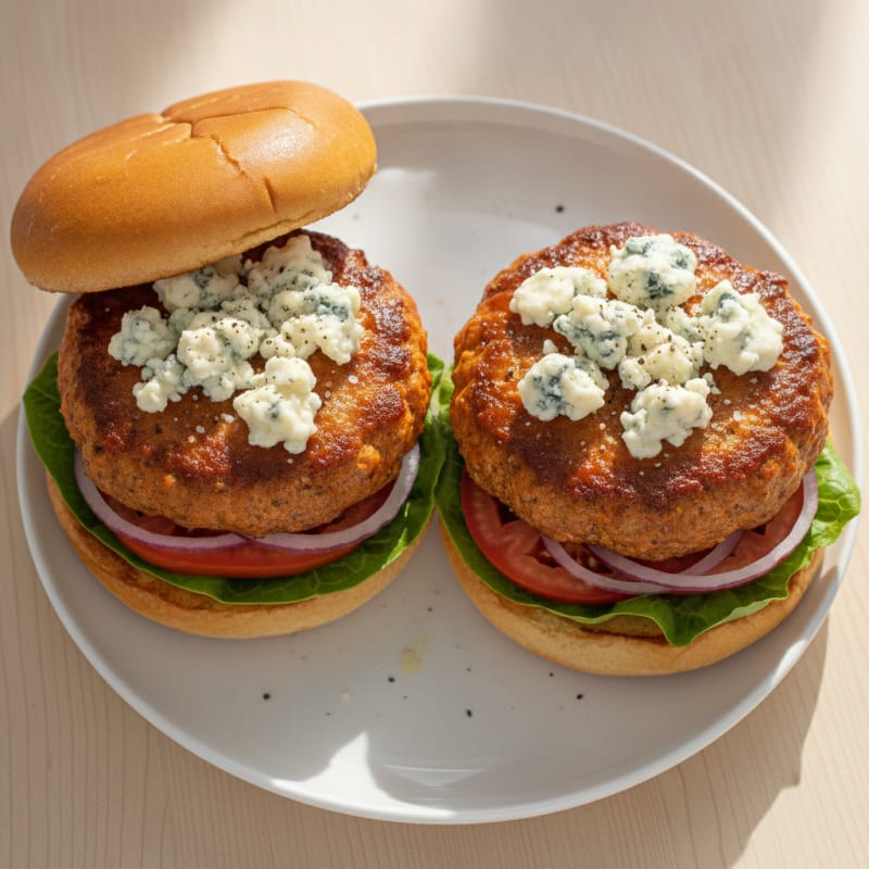 Buffalo Blue Cheese Burgers