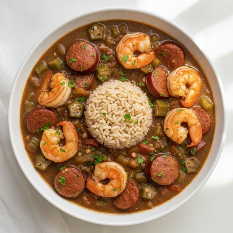 Creole Shrimp and Sausage Gumbo