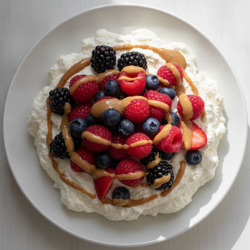 Greek Yogurt Protein Mousse with Mixed Berries