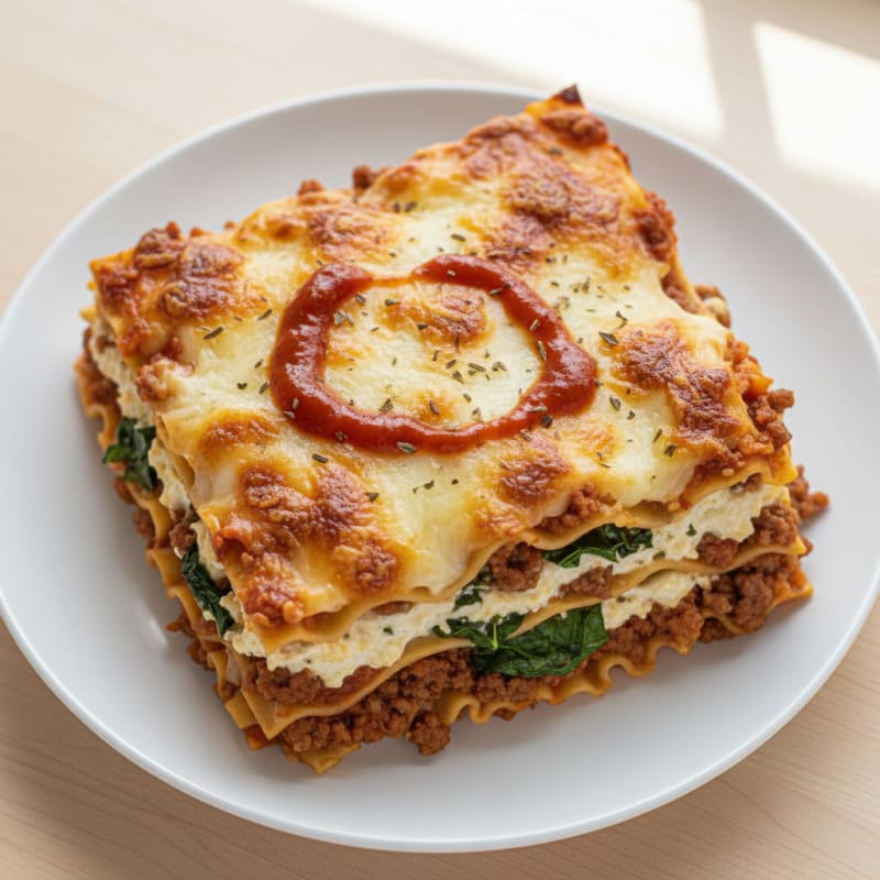 Creamy Baked Beef Lasagna with Ricotta