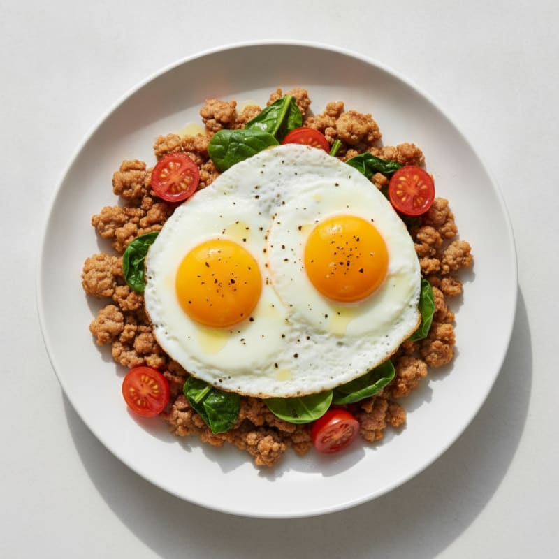 Savory Pan-Fried Eggs and Sausage