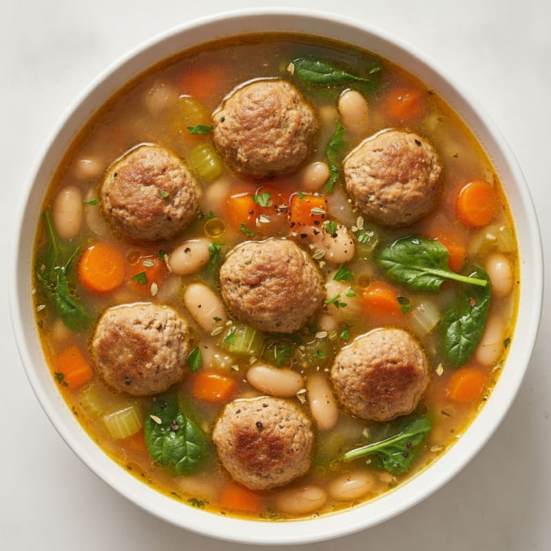 Hearty Meatball and Vegetable Soup