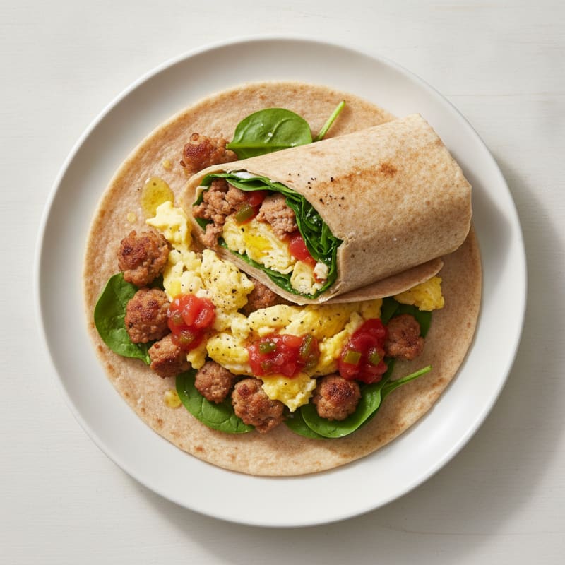 Sausage and Egg Breakfast Wrap