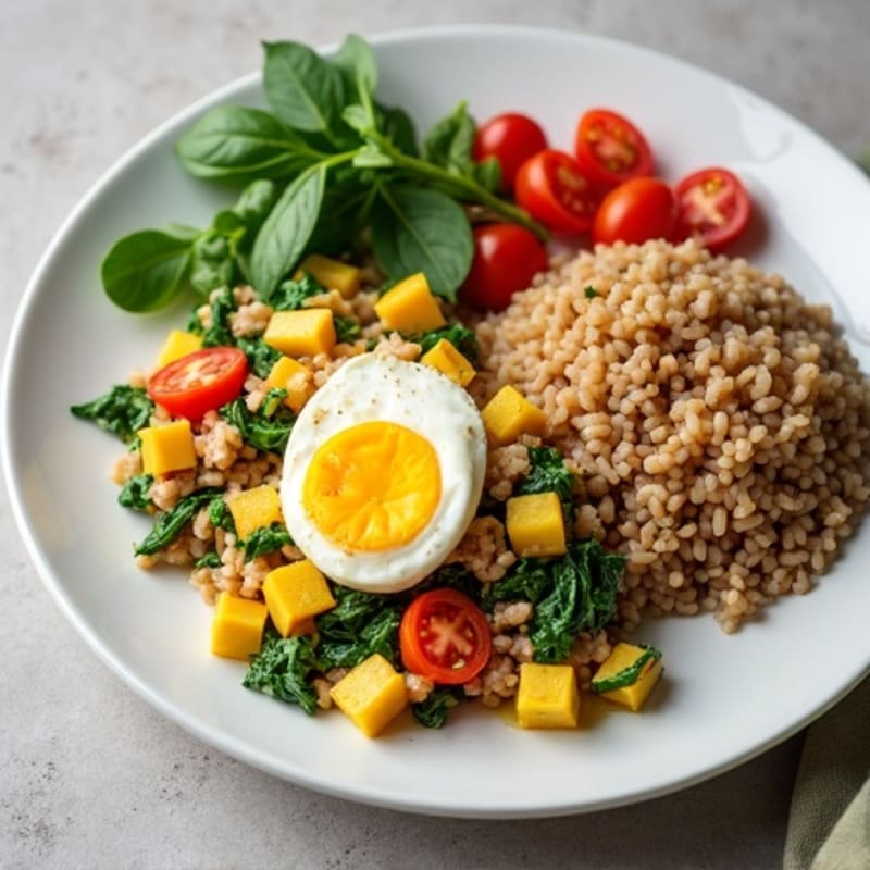 Egg White and Turkey Mince Scramble with Spinach