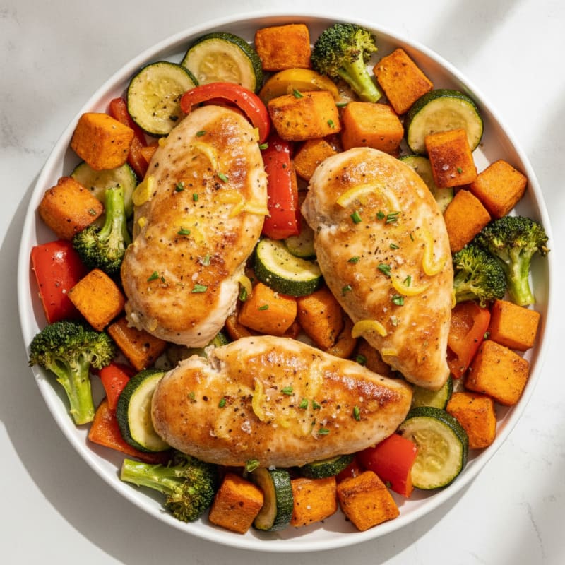 Lemon-Herb Chicken with Roasted Vegetables