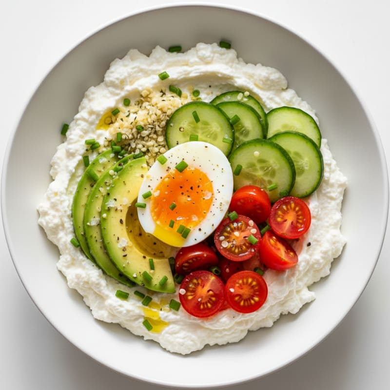 Creamy Whipped Cottage Cheese Bowl