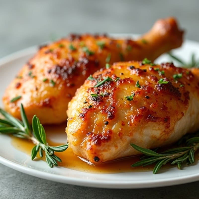 Crispy Herb-Roasted Chicken Thighs with Garlic