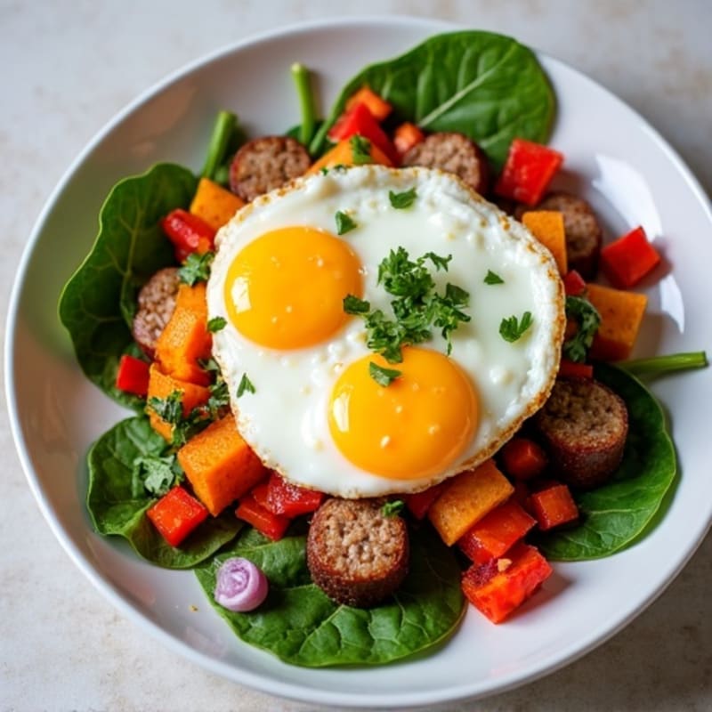 Protein-Packed Sweet Potato Hash with Eggs