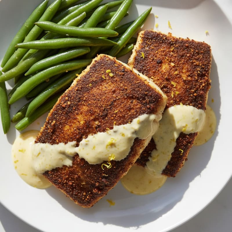 Cajun Blackened Catfish with Lemon Aioli