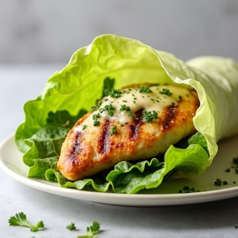 Crispy Grilled Chicken Caesar Lettuce Wrap