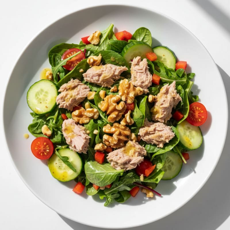 Tuna and Mixed Vegetable Salad with Lemon Vinaigrette