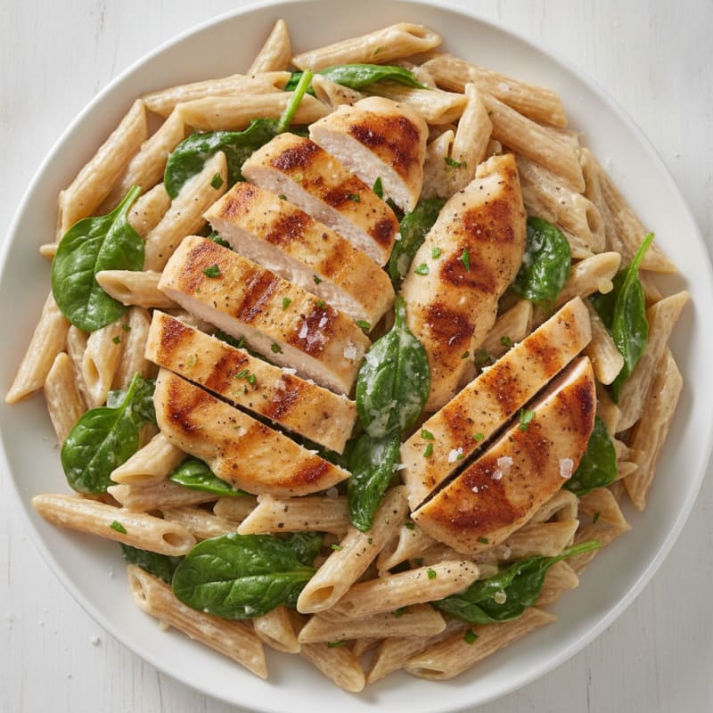 Garlic Parmesan Chicken Alfredo Pasta