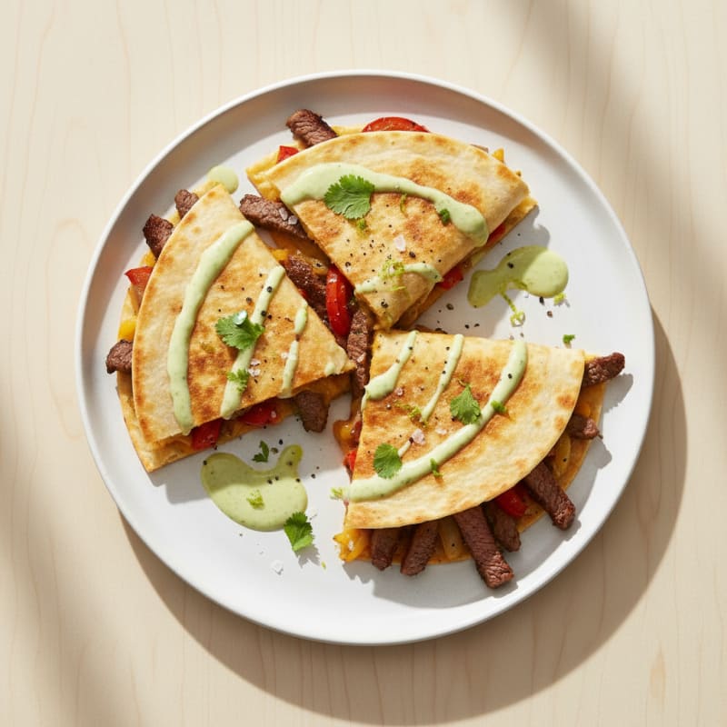 Crispy Chili-Lime Steak Quesadillas