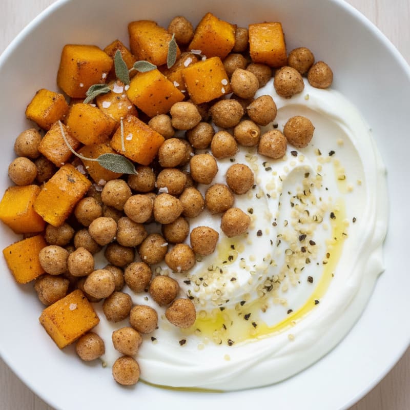 Roasted Butternut Squash and Chickpea Power Bowl