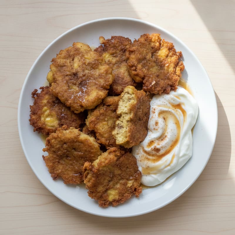 Baked Cinnamon Banana Fritters