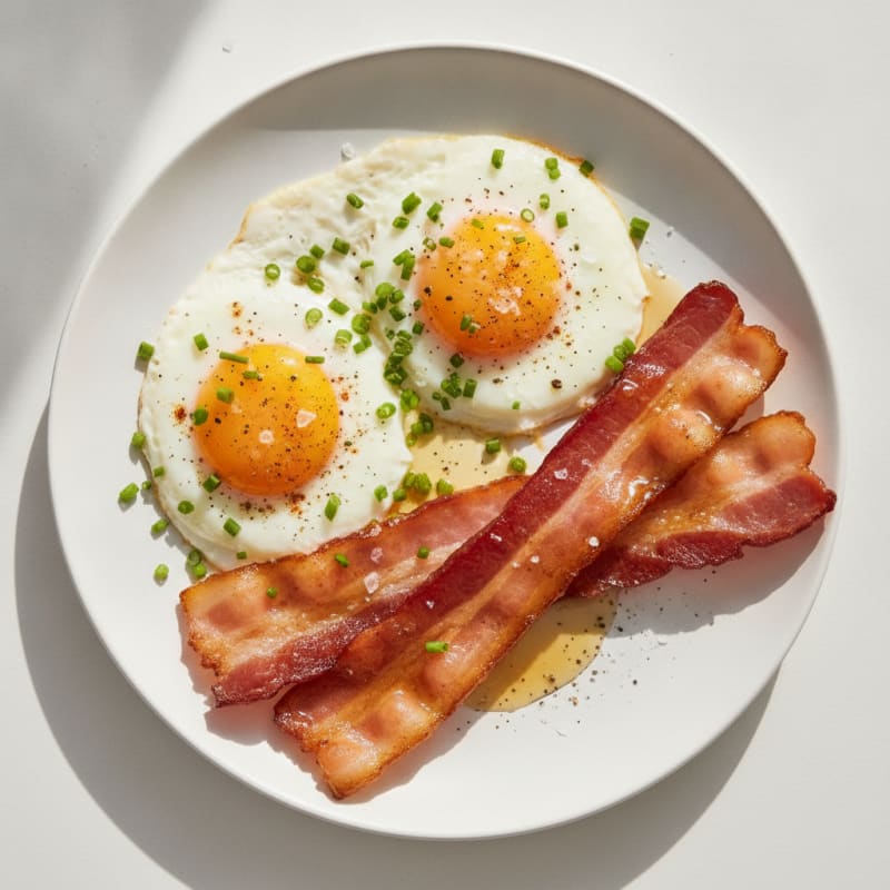 Maple-Glazed Bacon and Baked Eggs