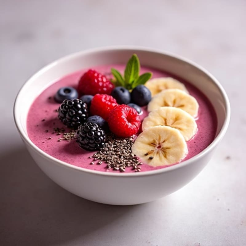 Fresh Berry Protein Smoothie Bowl