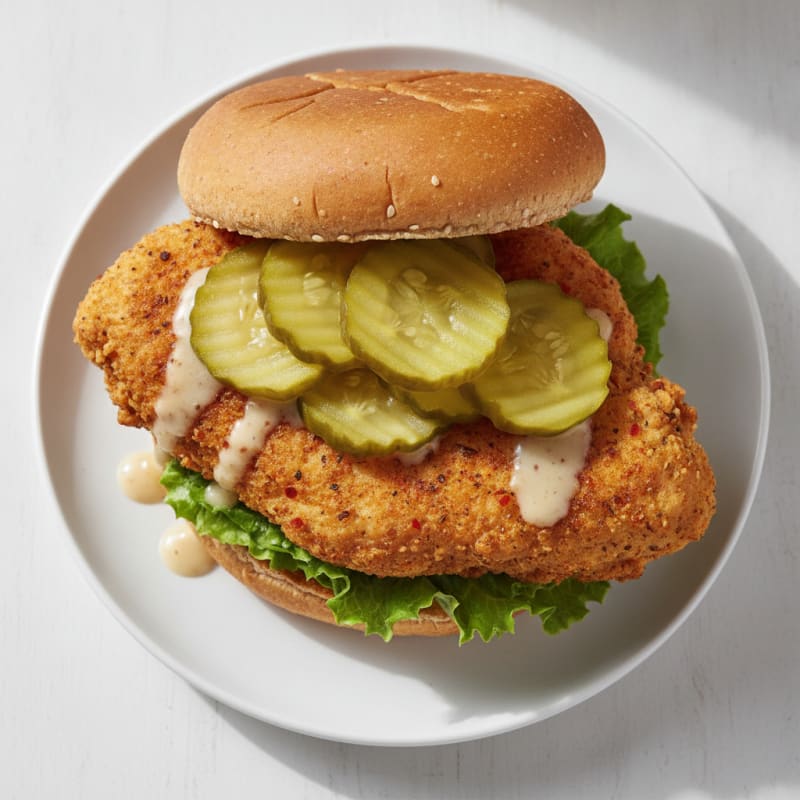 Buttermilk Fried Chicken Sandwich with Pickles