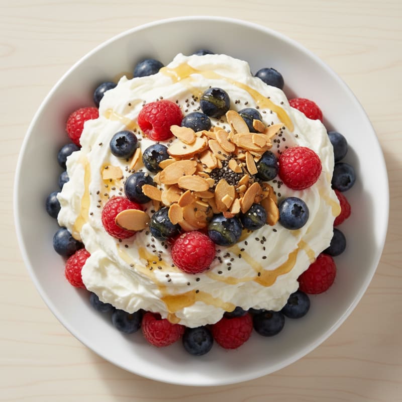 Silky Greek Yogurt Protein Parfait with Berries
