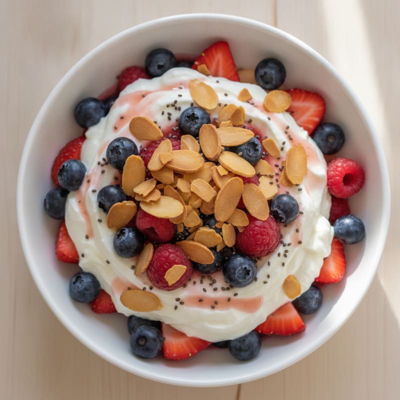 Creamy Greek Yogurt Protein Parfait with Mixed Berries