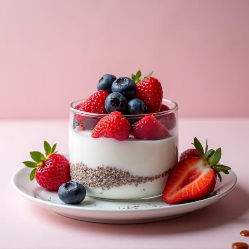 Greek Yogurt Protein Parfait with Mixed Berries