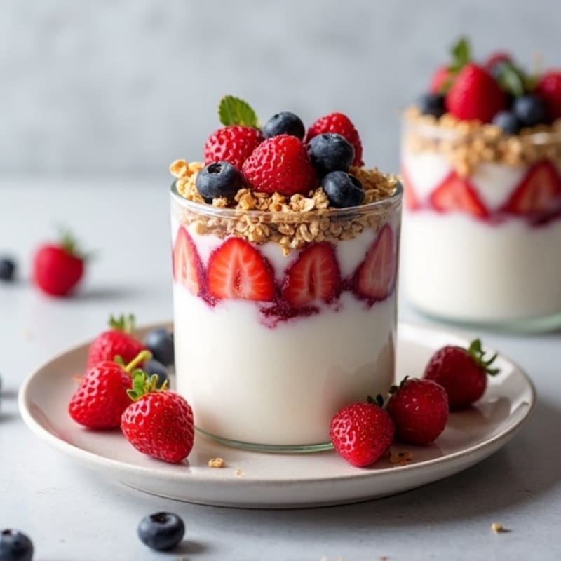 Creamy Greek Yogurt Protein Parfait with Mixed Berries