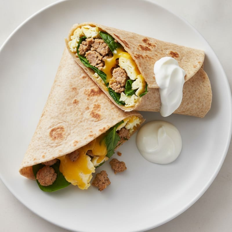 Sausage, Egg, and Cheese Breakfast Wrap