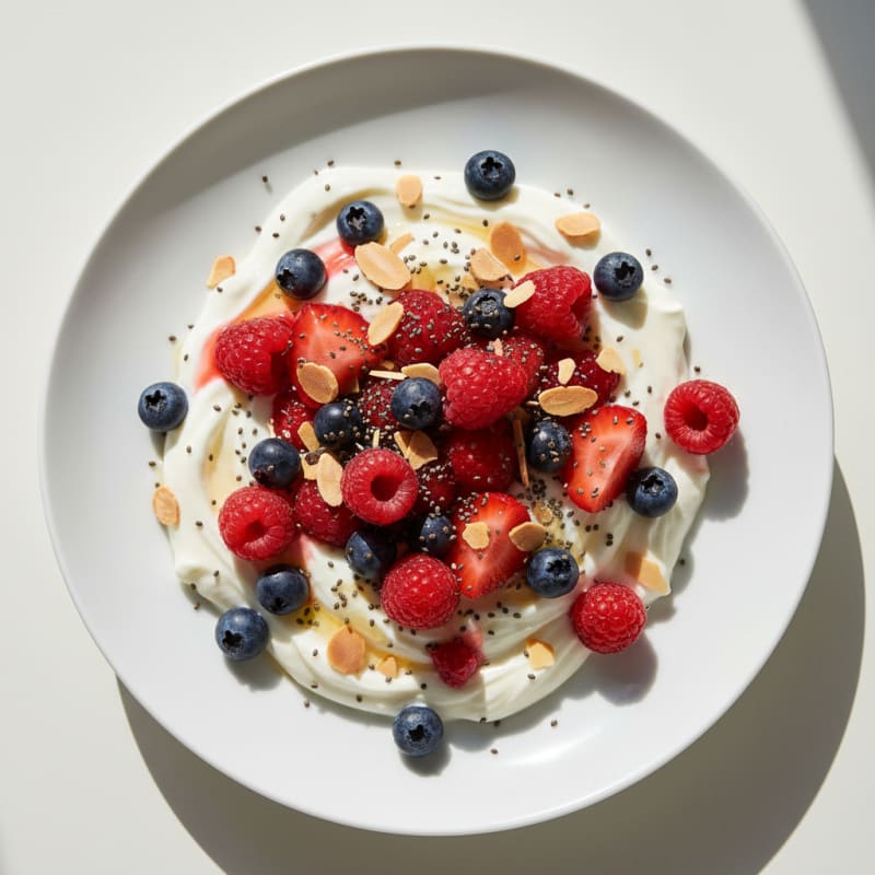 Creamy Greek Yogurt Protein Parfait with Mixed Berries