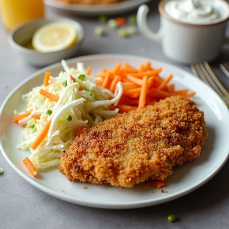 Crispy Air-Fried Chicken with Creamy Slaw