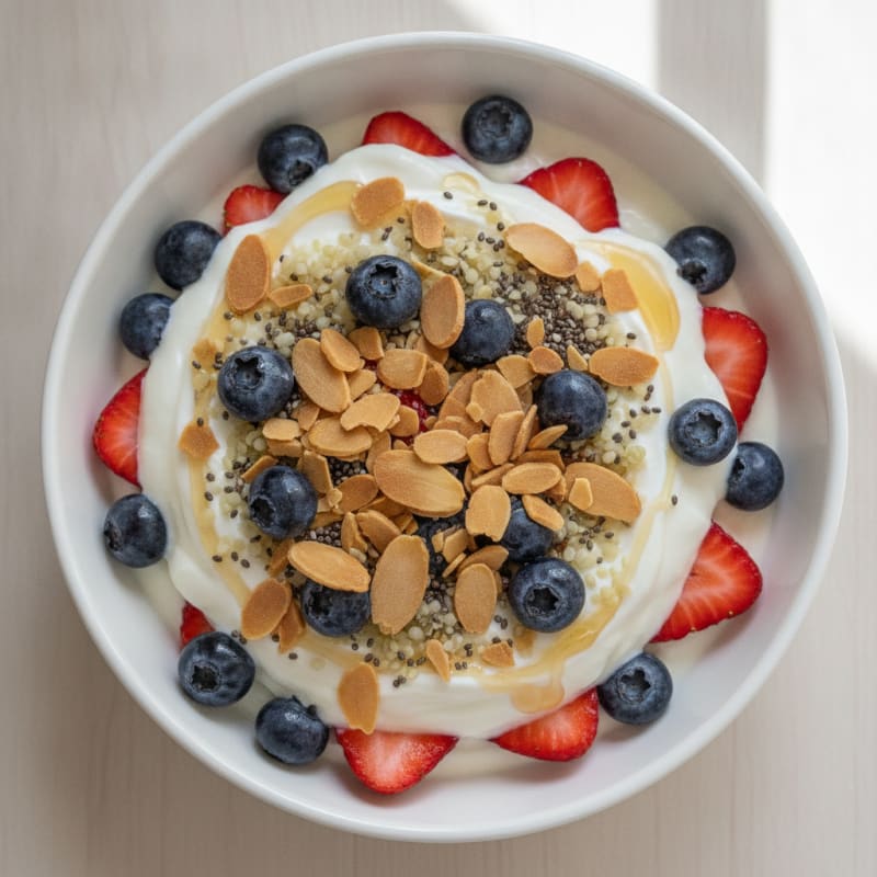 Greek Yogurt Protein Parfait with Berries