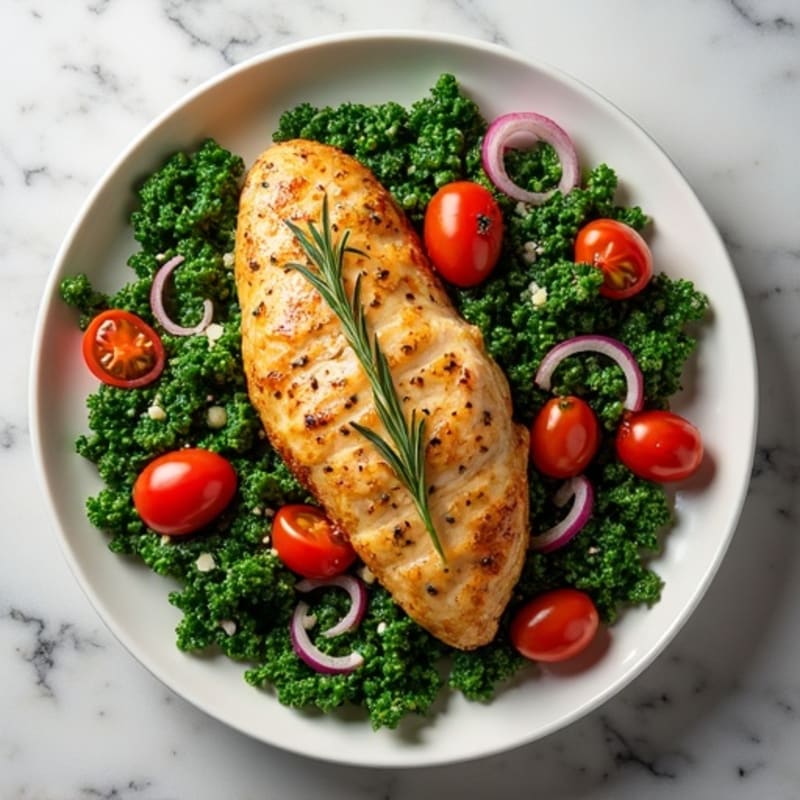 Herb-Roasted Chicken and Crispy Kale Salad