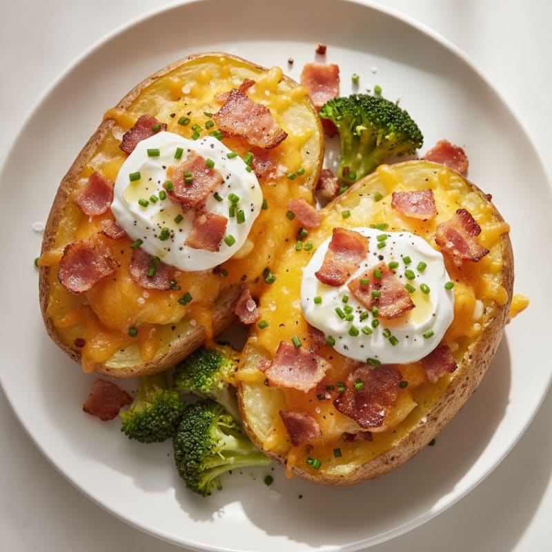 Bacon Cheddar Stuffed Potatoes